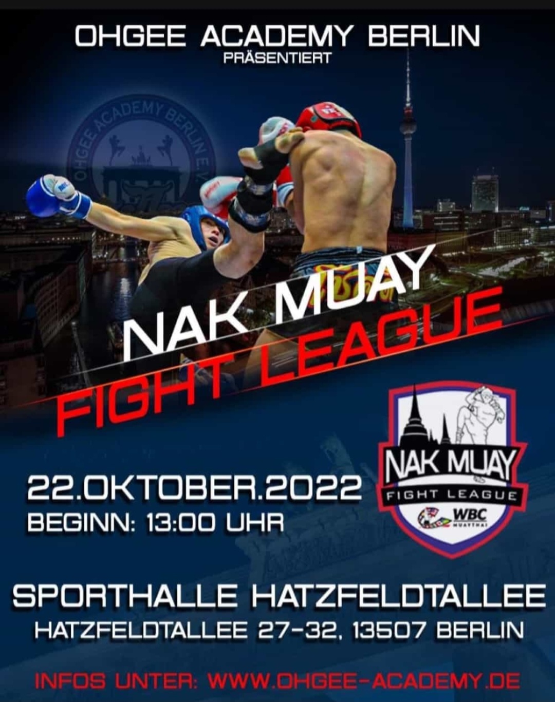 Nak Muay Fight League in Berlin am 22.10.2022